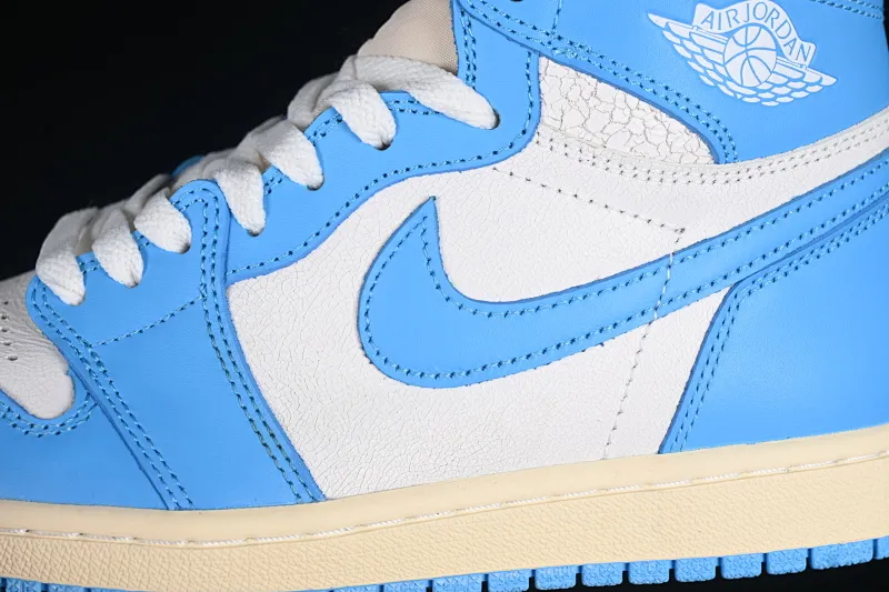 All categories Air Jordan Jordan series basketball shoes Air Jordan 1 High Air Jordan 1 High OG "UNC Reimagined" AJ1 Joe 1 distressed North Carolina blue DZ5485-402